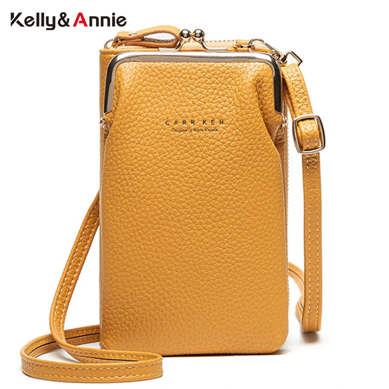 Mini bolso cruzado a moda para mujer, cartera de mano femenina con enganches teléfono, Bolso cuero Pu|Bolsos de hombro| - AliExpress