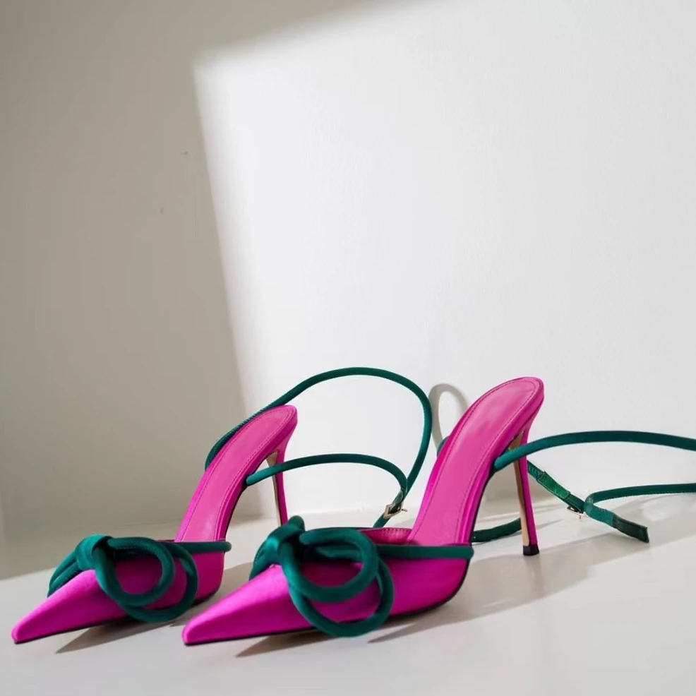 

New pointed, high-heeled slippers, women's shoes, Korean version in spring and summer 2022, fashionable and sexy, Baotou sandals