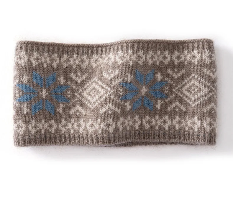Kaschmir-Stirnbänder für Damen, weich gestrickt, warm, für Mädchen, elastische Wolle, Haarbänder für Haarschmuck, Weihnachtskollektion – Detail 28