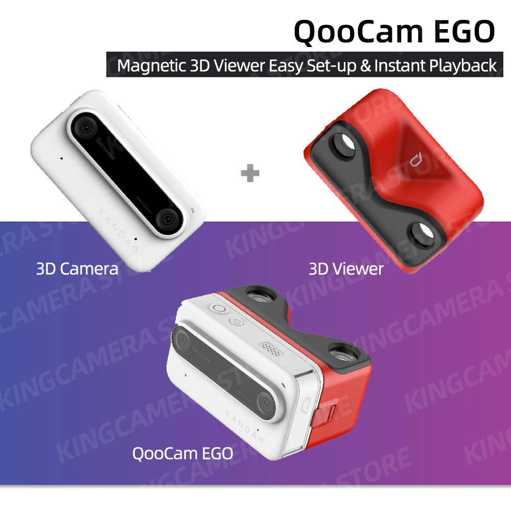 Kandao qoocam-低3Dカメラ,インスタントカメラ,スナップビュー,デジタルカメラ,即座に曇りやすい AliExpress