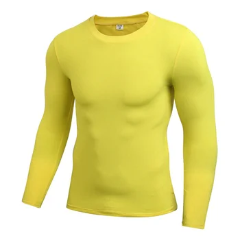 Men Compression Running T-Shirt Fitness Tight Long Sleeve Sport T-shirt Training Jogging Shirts Gym Sportswear Quick Dry Clothes 6