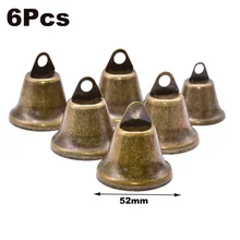  10Pcs 38mm Vintage Bronze Jingle Bells Dog Potty Training Making Wind Chimes for Festival Party Making Wind Chimes Decorations 