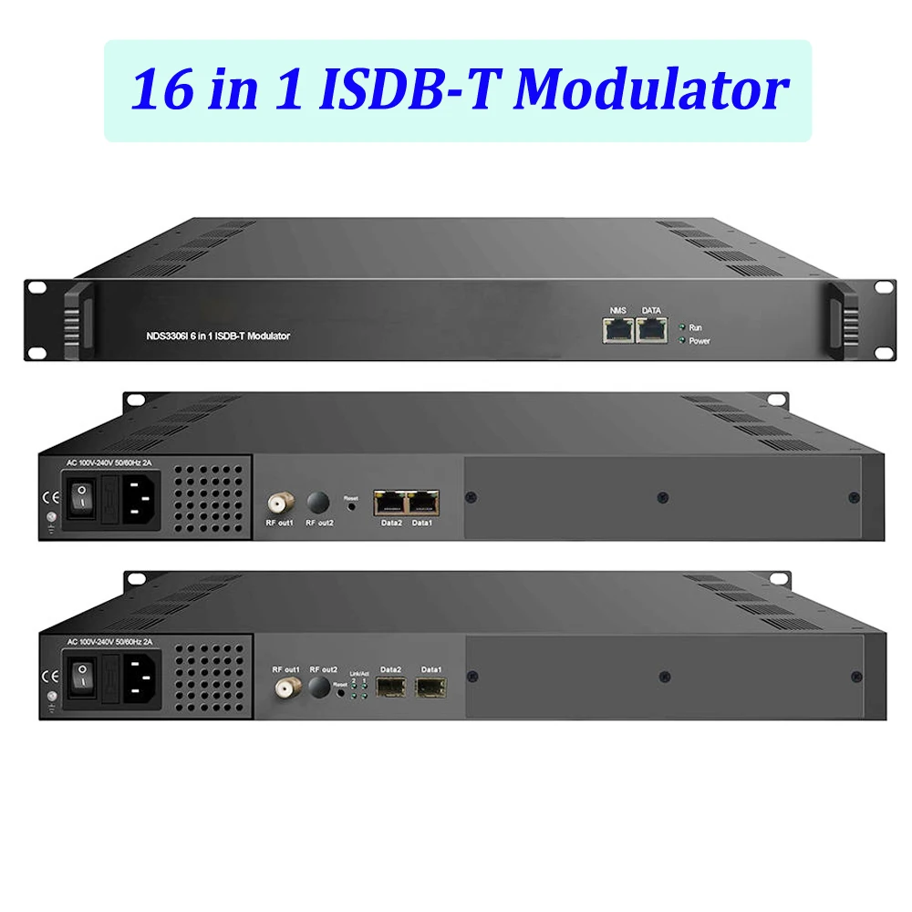 

16 in 1 ISDB-T Modulator ISDBT RF Generator 16 Channel ISDB Modulator