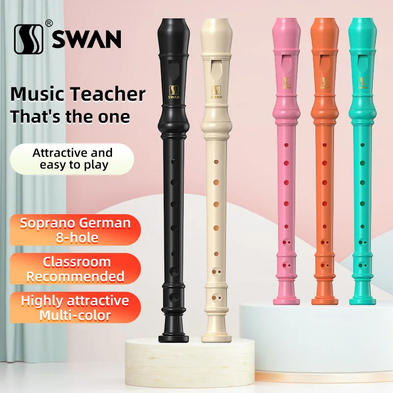 Soprano Recorder Instrument for Kids Beginners German Fingering C Key 3 Piece with Cleaning Kit treble recorder