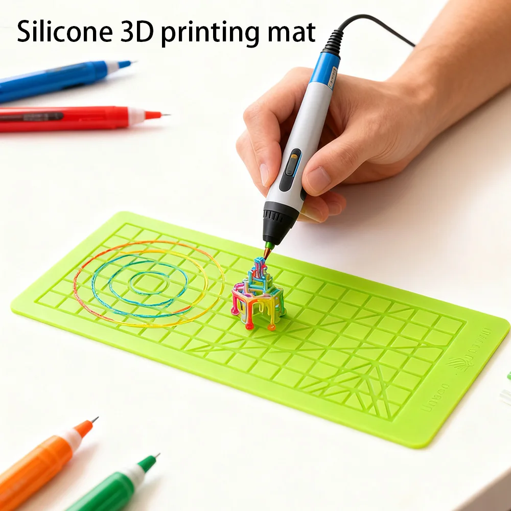 Creative Silicone Design Pad for 3D Printing with Finger Covers for Kids