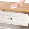 Cabinet 10 Gallon Wooden Free Standing Laundry Sorter Cabinet,Recycling Cabinet with Hideaway Drawer,Tilt Out Trash Cabinet Can 6