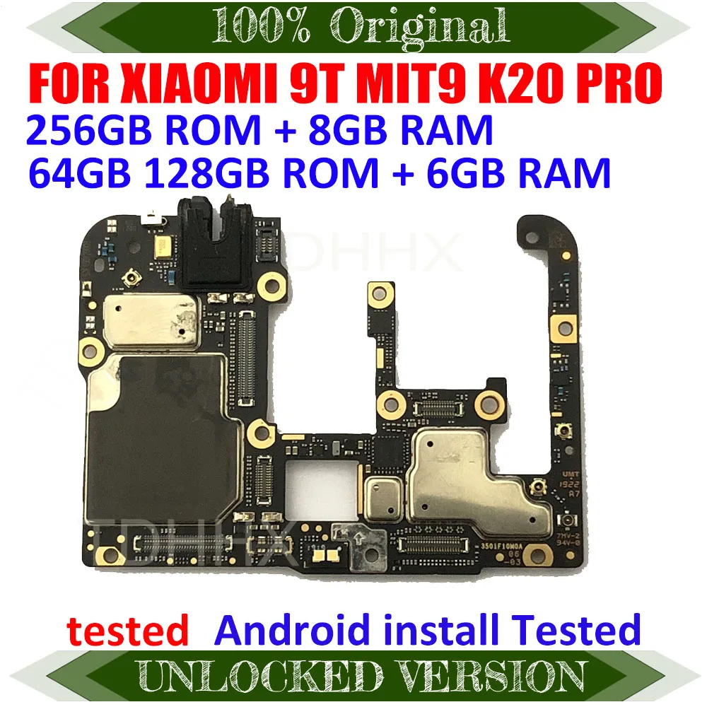 Mobile Motherboard For Xiaomi 9t Mi9t M9t Mi 9t Pro REDMI K20 Full Working Unlocked With Chips Circuits