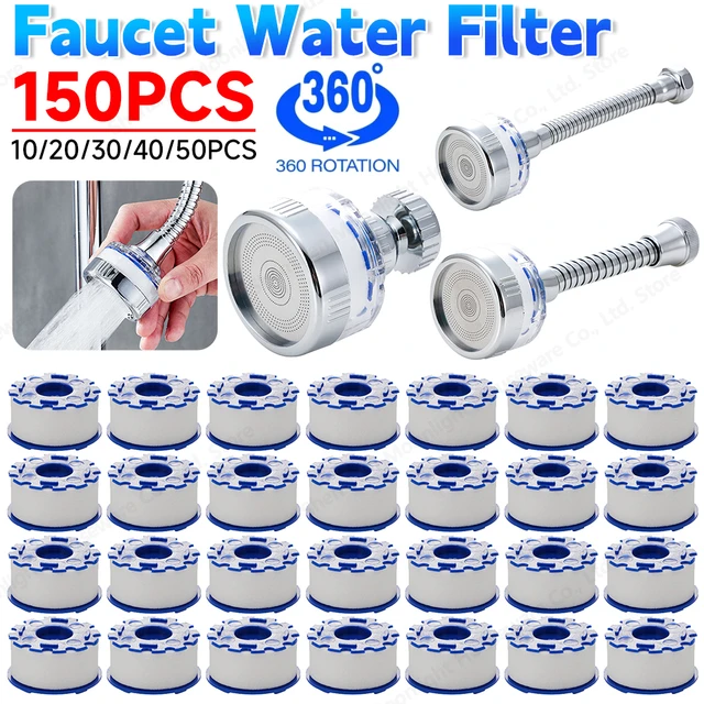 360 °   องค์ประกอบตัวกรองน้ําก๊อกน้ําขจัดคลอรีนโลหะหนักกรองฝักบัวหัวอาบน้ํากรองเครื่องกรองน้ํากระด้างนุ่ม 1