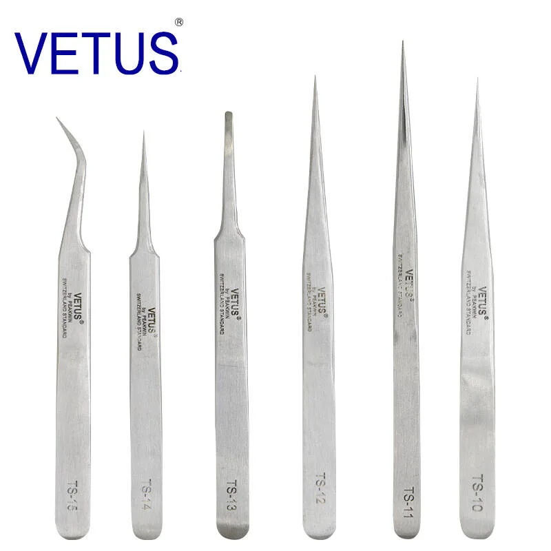 1pcs New Stainless Steel Industrial Anti-static Tweezers watchmaker Repair Tools Excellent Quality 5