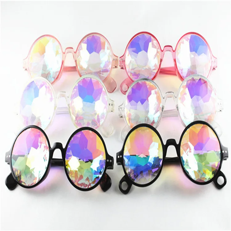 Kaleidoscope Glasses Round Kaleidoscope Sunglasses Women Party