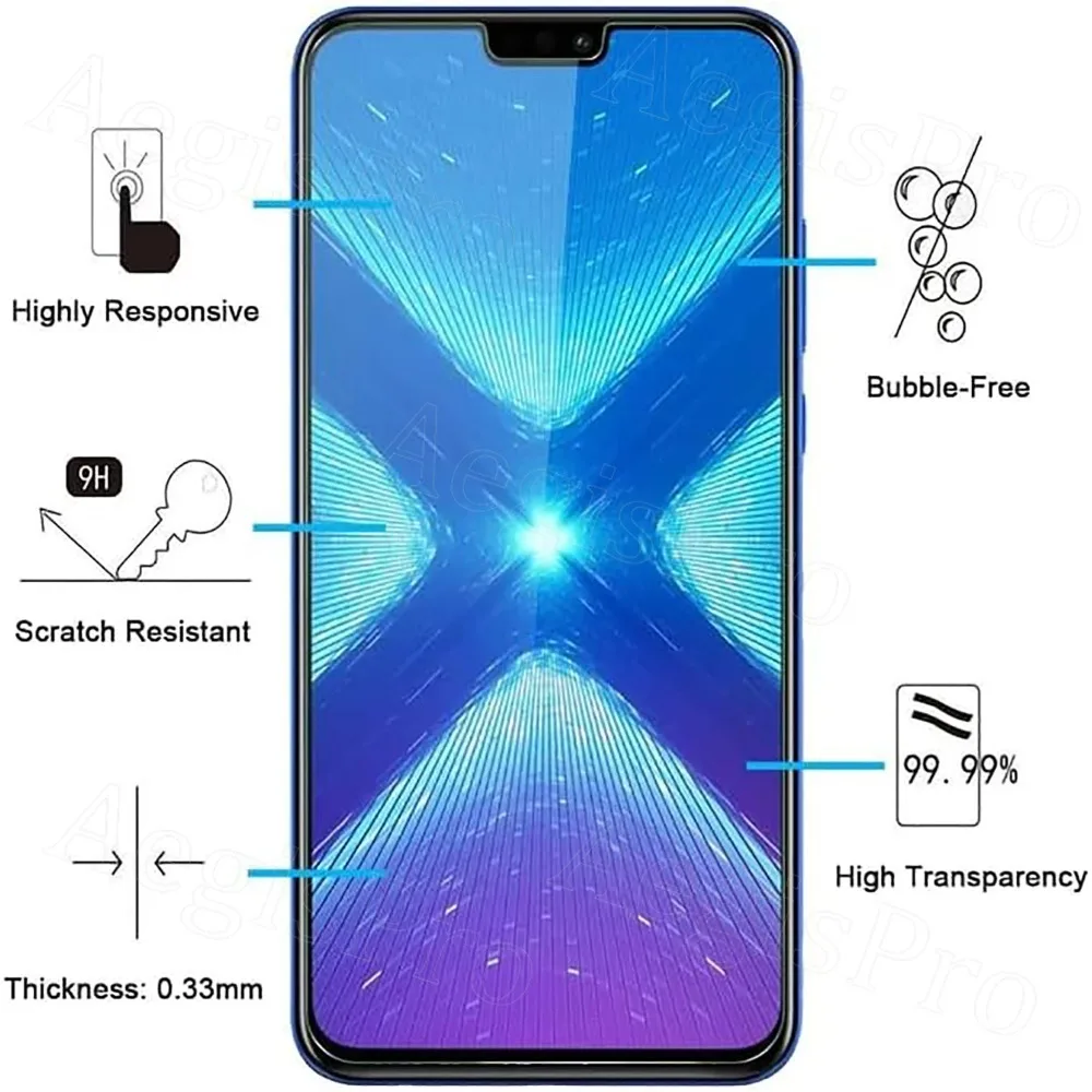 4-Piece Water-Resistant 9H Glass Screen Protector Set - Transparent and Durable