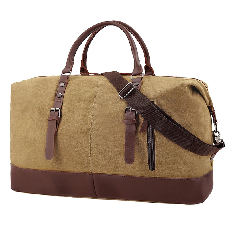 Weekender Bag Man Large Capacity Travel Bag Casual Canvas Luggage Outdoor Duffle Male Tote