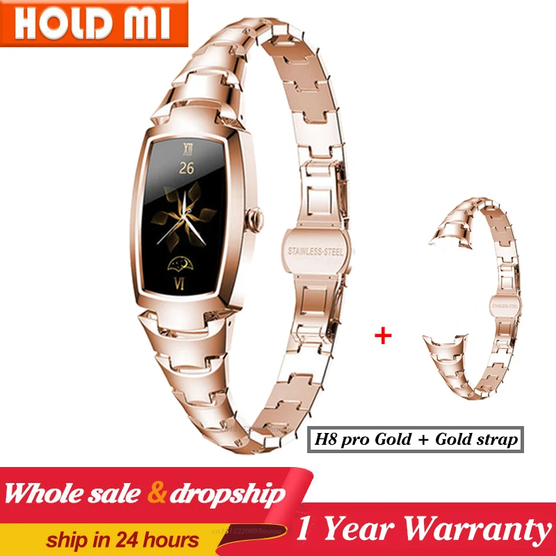 2021 H8 and H8 pro Women Smartwatch Heart Rate Monitor Blood Pressure Smart watch Band  Fitness Tracker lady bracelet Wristband 