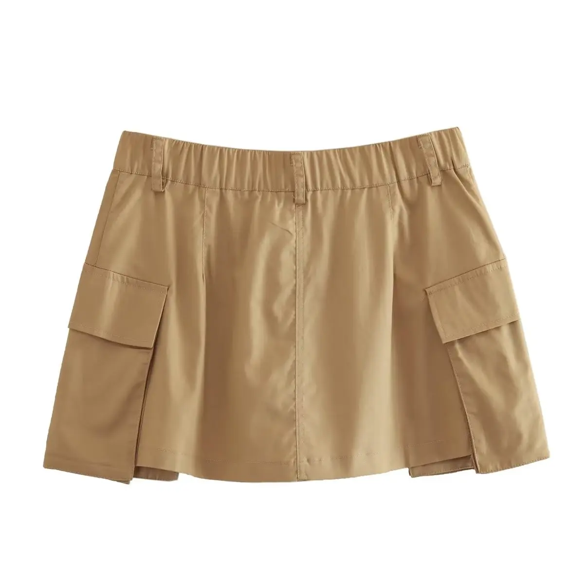 Withered Ins Fashion Blogger High Street Sexy Bermuda Shorts High Waist Pocket Cargo Khaki Retro Culottes Women