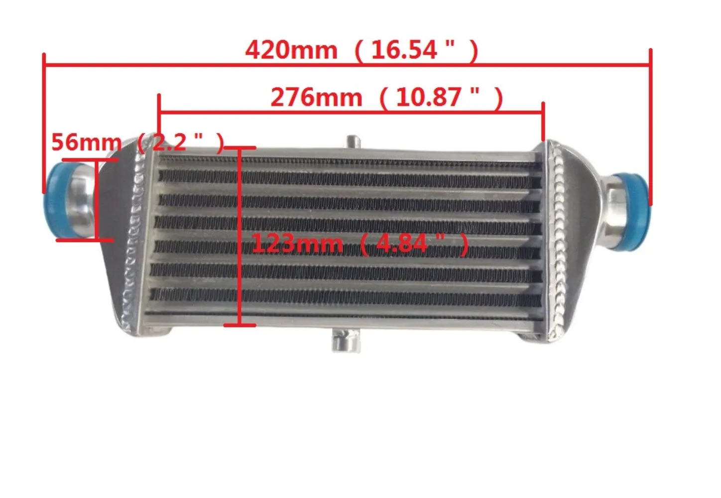 Intercooler Turbo In Alluminio Con Montaggio Anteriore 280X130X50Mm 56Mm 2.2 "Ingresso/Uscita