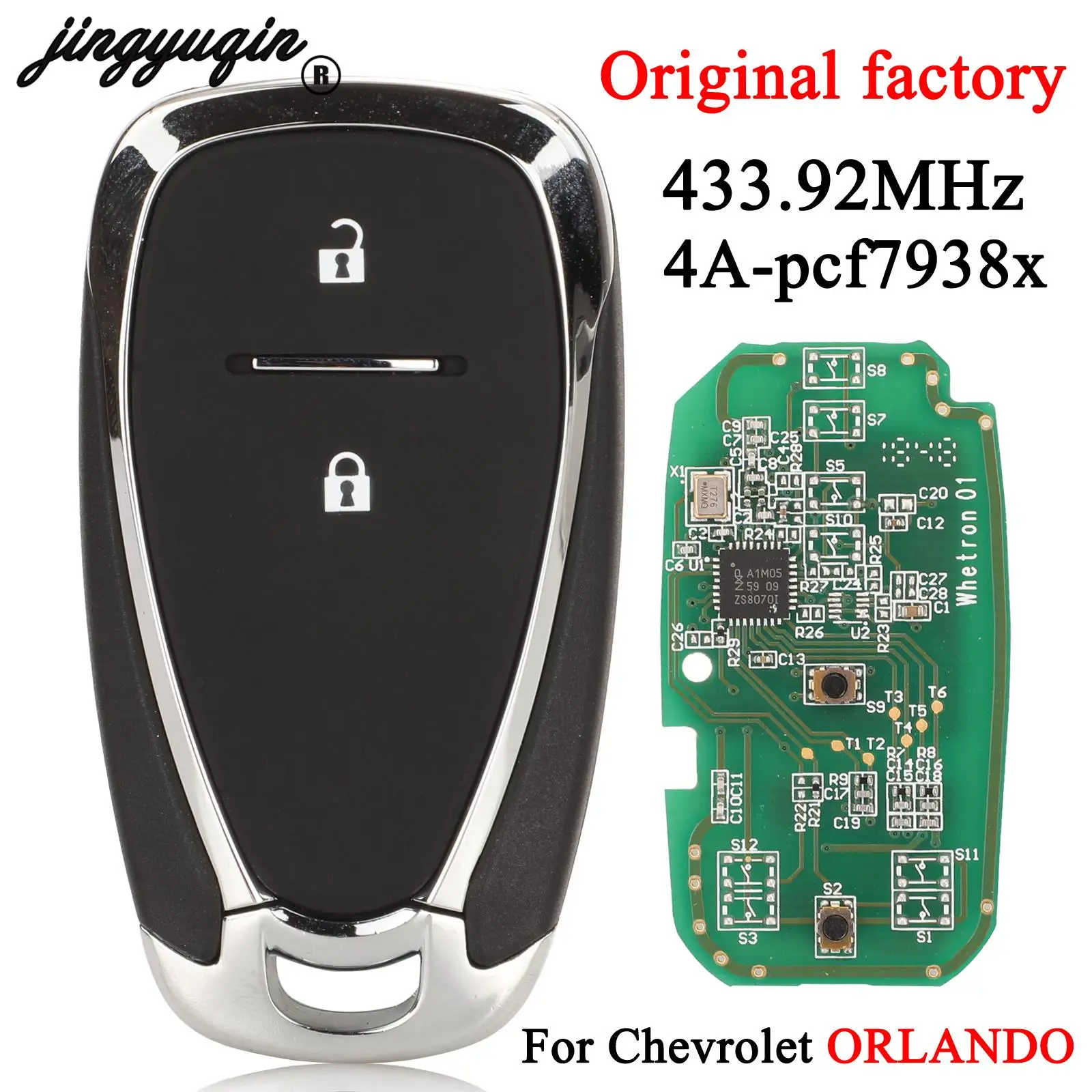 jingyuqin Original 433.92MHz Smart Remote Car Key 4A pcf7938x Chip For Chevrolet ORLANDO fob 2