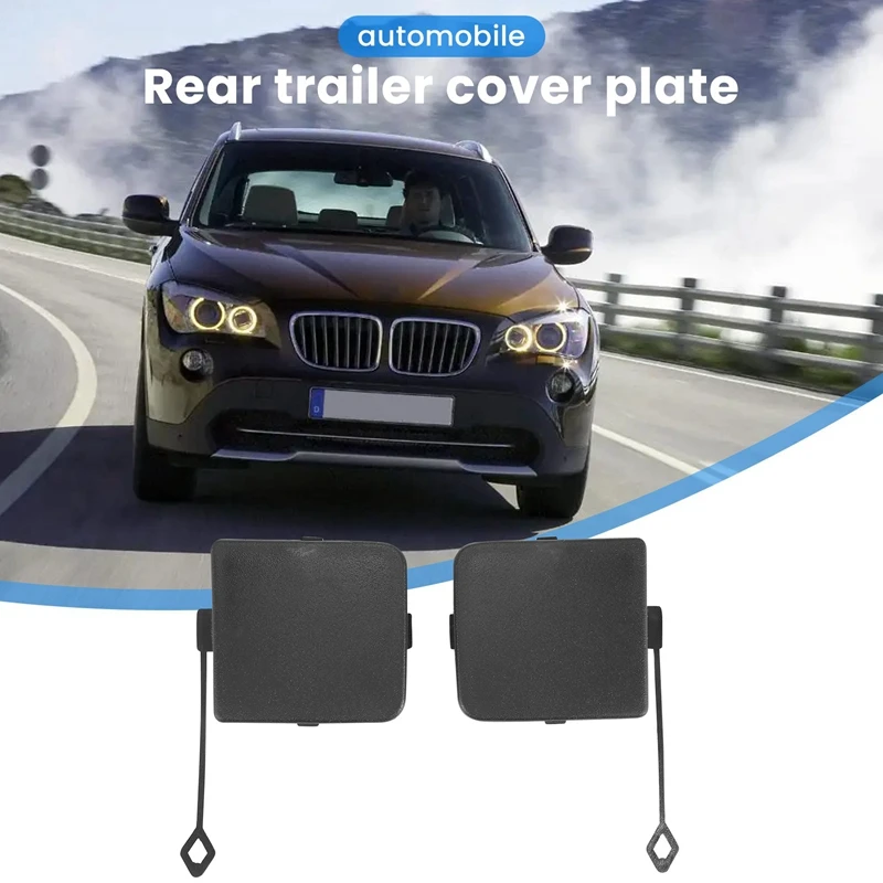 1 Pair Rear Bumper Towing Tow HOOK Eye Cover Cap 51122990609 51122990610 For BMW X1 E84 2009-