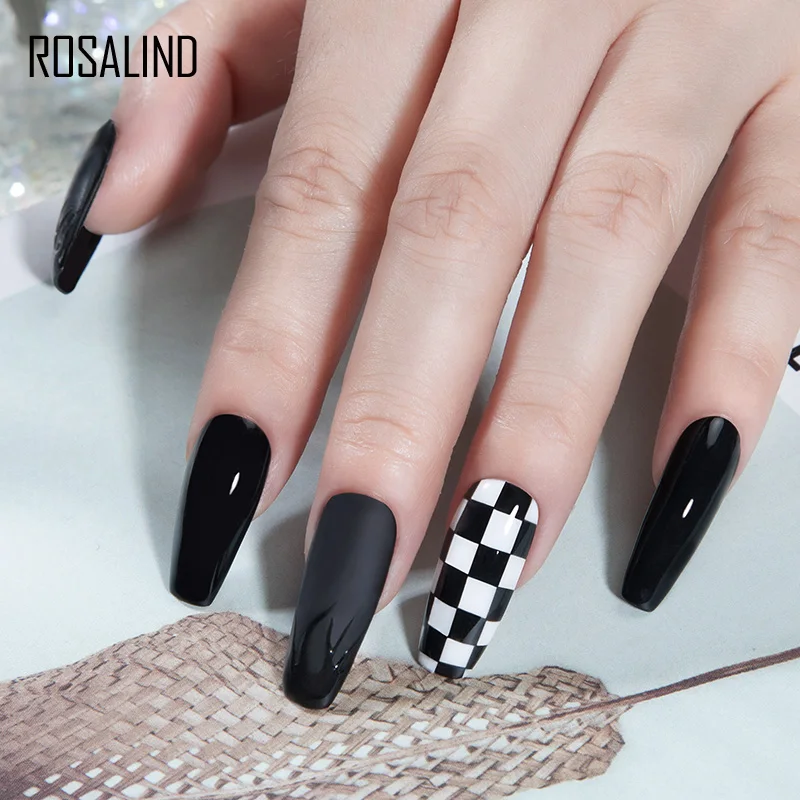 Nail Polish ROSALIND Gel Polish 7ML Color Gel Nail Polish For Manicure Soak Off Varnishes Base Top Matte Coat Semi Permanent Nail