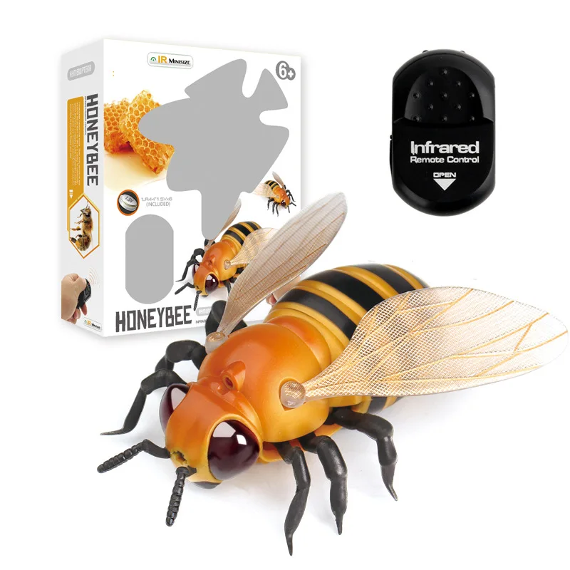 Simulação elétrica voar joaninha honeybee caranguejo brinquedo de controle  remoto mover brincadeira piada assustador truque bugs