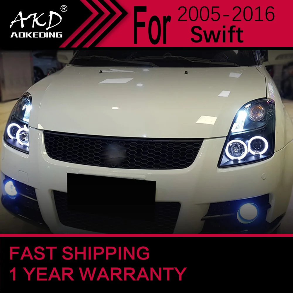 visuel ejer brud Car Lights For Suzuki Swift Led Headlight 2005-2016 Swift Head Lamp Drl  Projector Lens Automotive Accessories - Car Headlight Assembly - AliExpress