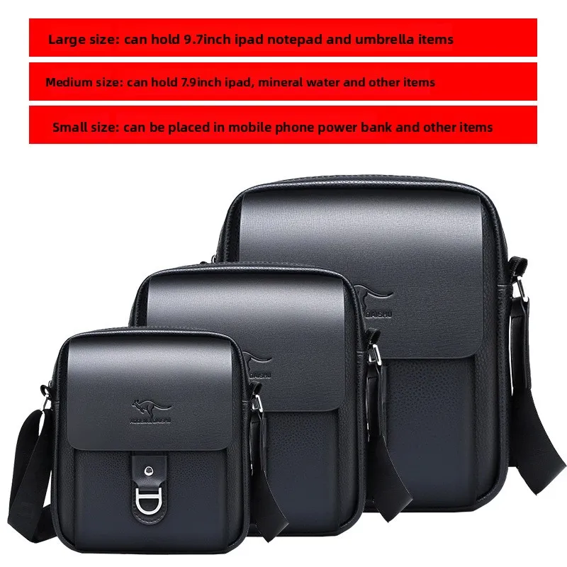 New Style Men's Single Shoulder Bag Fashion Casual Trendy Crossbody Business Small Satchel Backpack for Students Youth