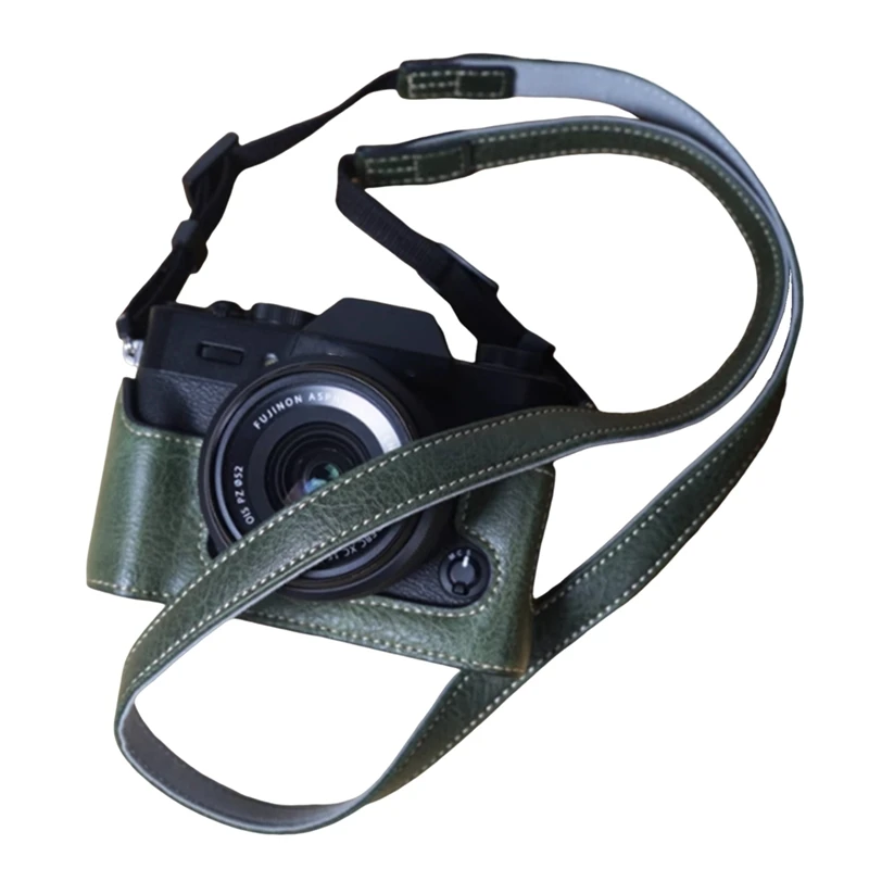Custodia Per Fotocamera Custodia Per Fotocamera In Vera Pelle Custodia Protettiva Per Il Corpo Base Sycamore Green Per Xs10