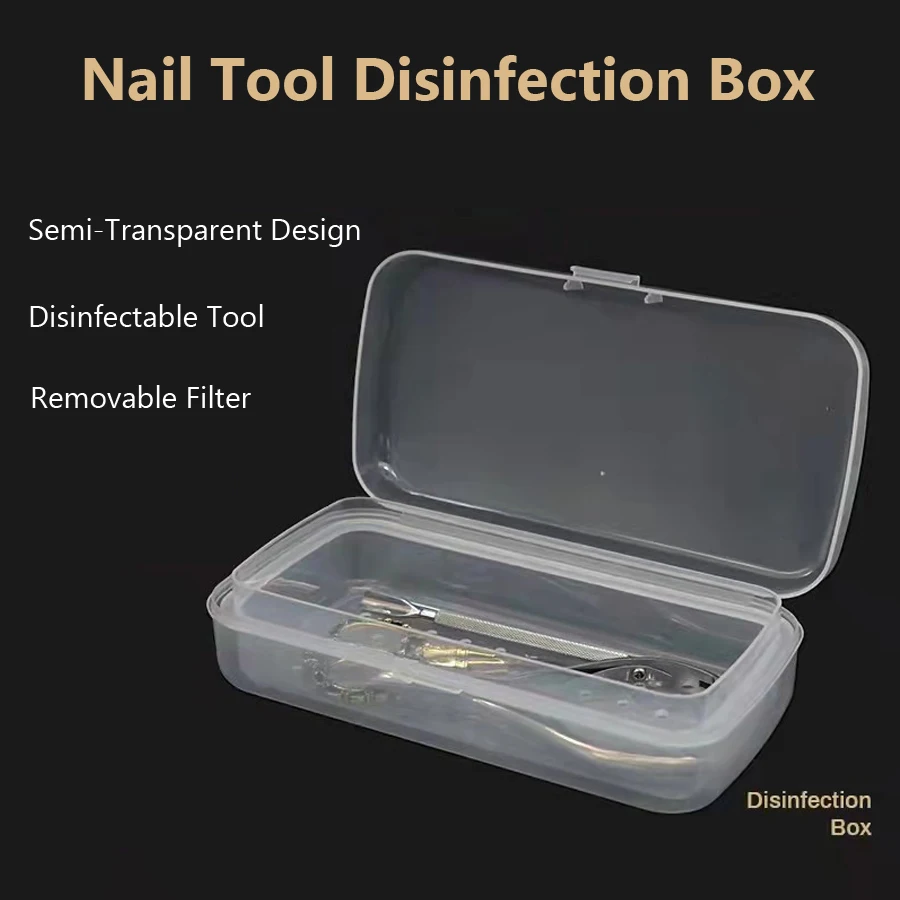 Nail Art Tools Sterilization Box Cuticle Pusher Nipper Sterilizer Tray Storage Organizer for Salon Beauty Supplies