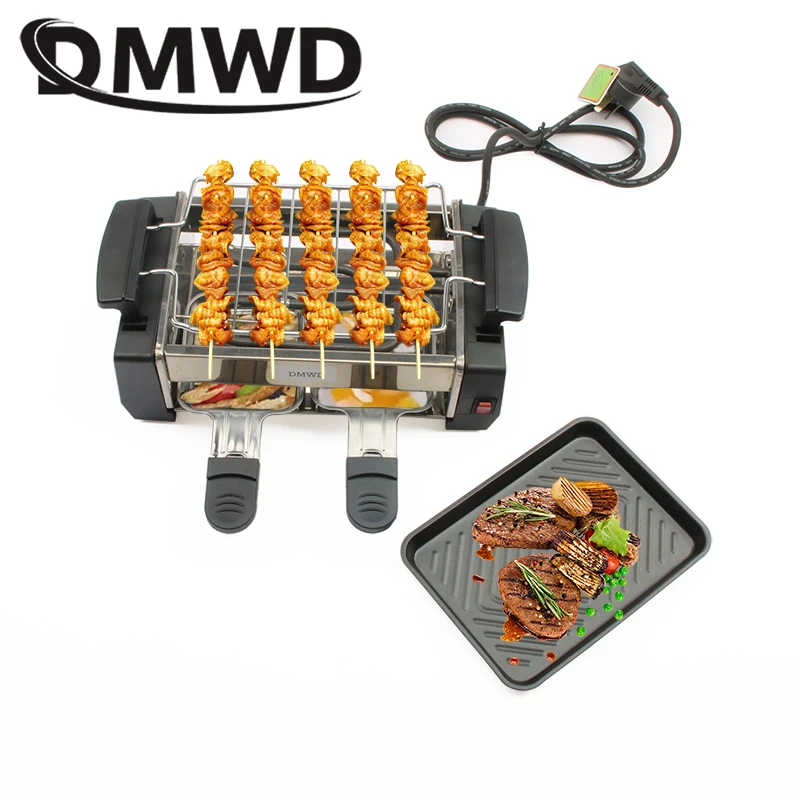 Dmwd Griglia Per Raclette Elettrica Senza Fumo Doppi Strati Griglia Antiaderente Per Griglia Per Barbecue Mini Fornello Per Barbecue Girarrosto Eu