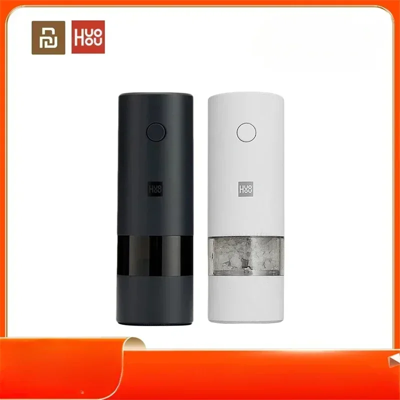  Xiaomi Huohou Electric Grinder Automatic Mill Pepper And Salt  LED Light 5 Modes Peper Spice Pulverizer for Cooking Mijia 