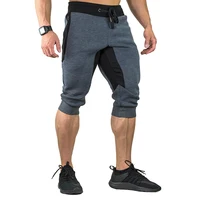 Summer Men's Casual Cotton Shorts Running Workout Joggers Sweatpants  Jogging Sport Capri Pants Mesh Below Knee 3/4 Gym Shorts 1