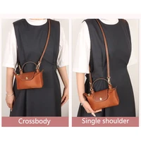 1 ensemble de sangles de sac pour Longchamp Mini, ensemble de sangles d'épaule en cuir véritable sans poinçon, accessoires de sac à bandoulière de Transformation 3