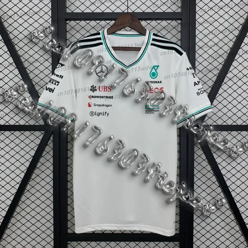 Formula1 팀 레이싱 3D 프린트 티셔츠.Mercedes.F1 팀 드라이버 착용 정통 저지 A.M.G 레이싱 티셔츠 F1 팀 팬 선물 2025