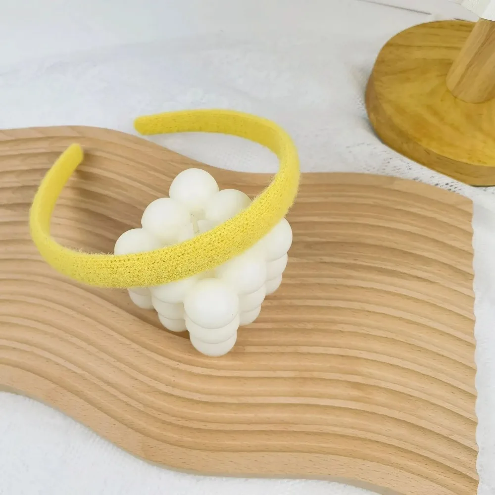 Wool Knit Hair Hoop Kids Thin Hairbands Princess Candy Colors Simple Sweet Headwears Girls Children Korean Hair Accessories 2023