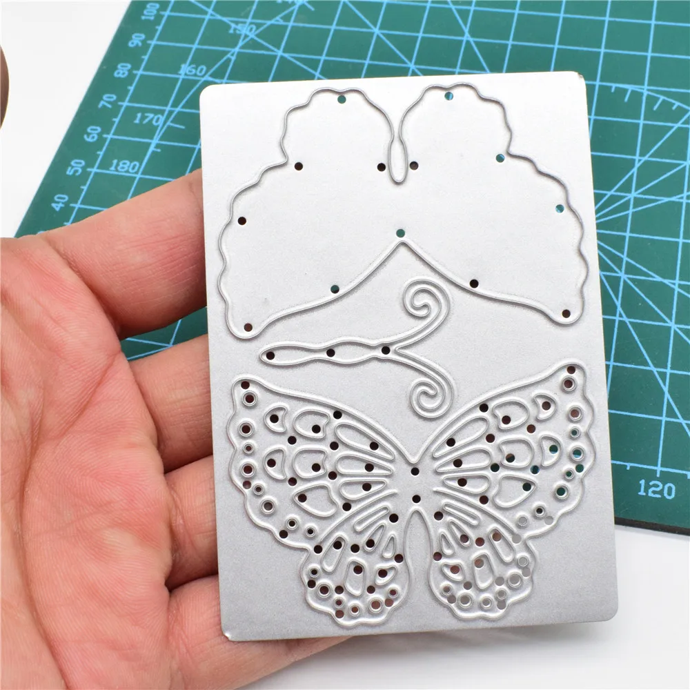 Doppelschichtige Schmetterlings-Metall-Stanzformen, Tierschablone für die Herstellung von Geschenkkarten, Scrapbooking