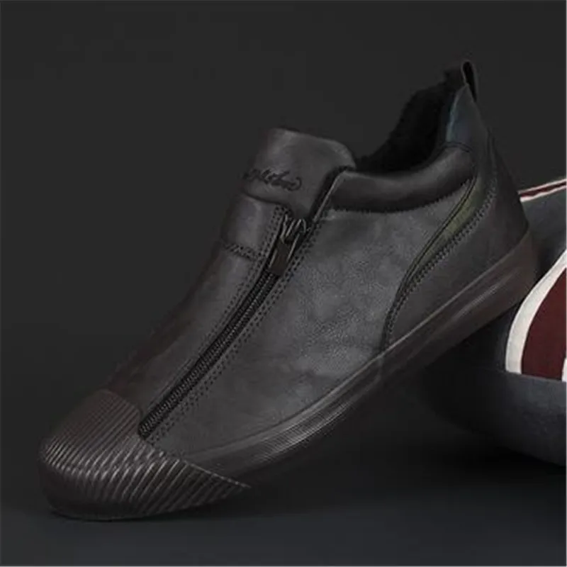 2023 New Autumn Men's Trendy Sneakers Leather Soft Sole Men Shoes Size 38-44