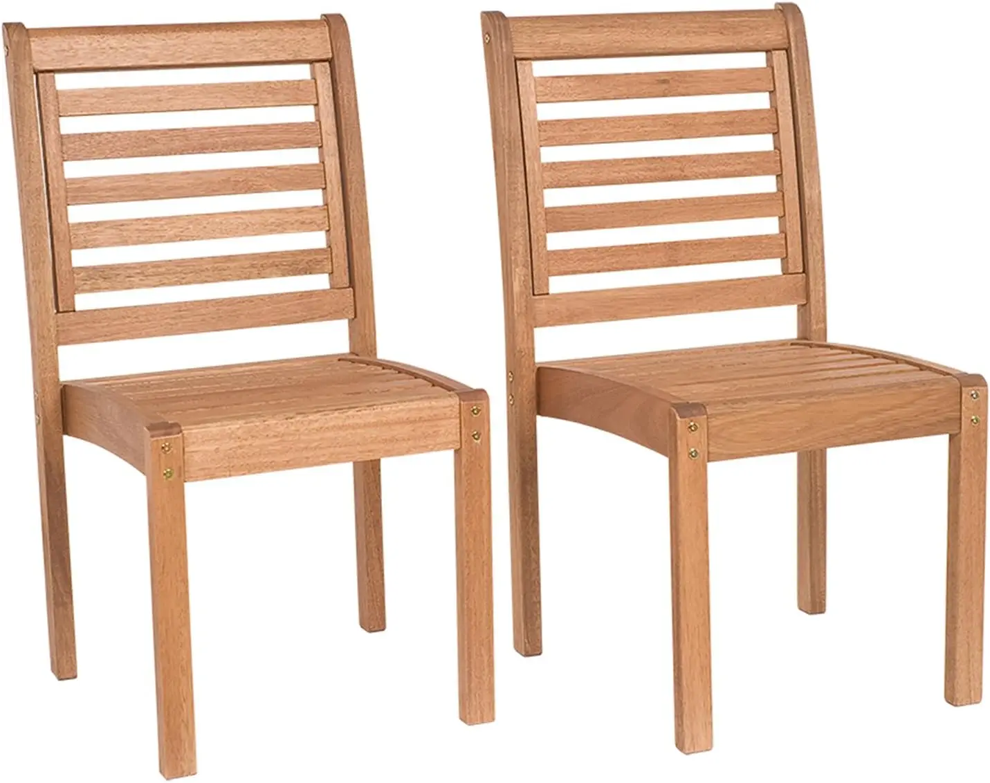 

2-Piece Stackable Side Chair | Eucalyptus Wood | Ideal for Outdoors and Indoors