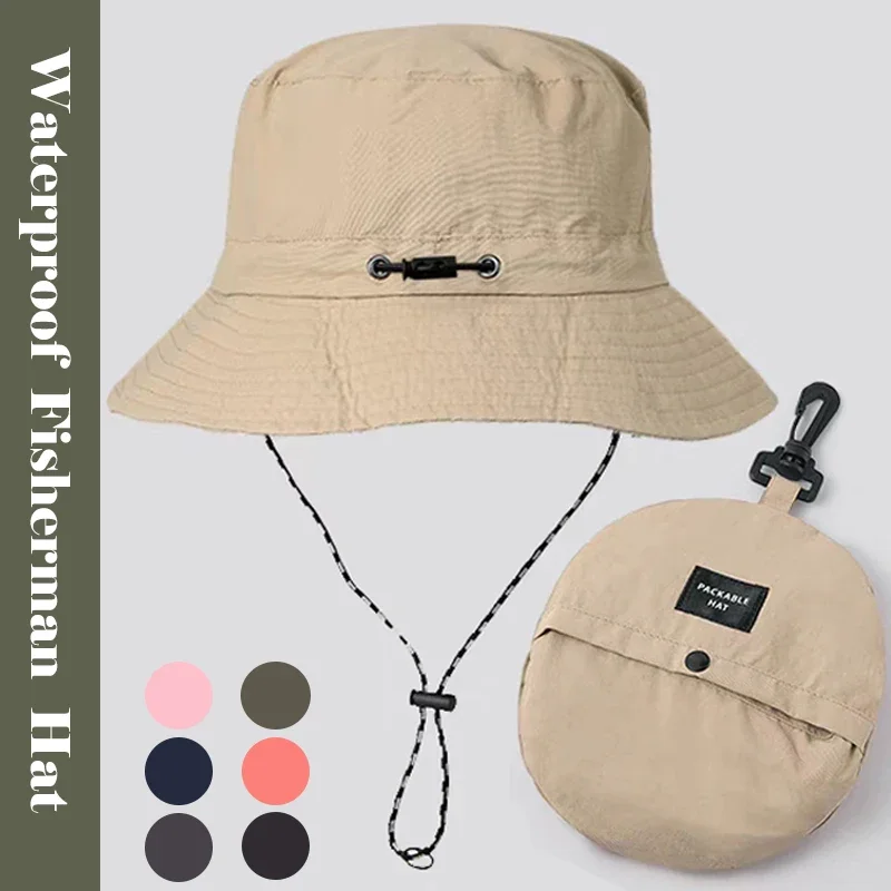 

Anti-UV Sun Hat Women Men Waterproof Fisherman Hat Summer Outdoor Hiking Mountaineering Protection Hat Panama Bucket Cap