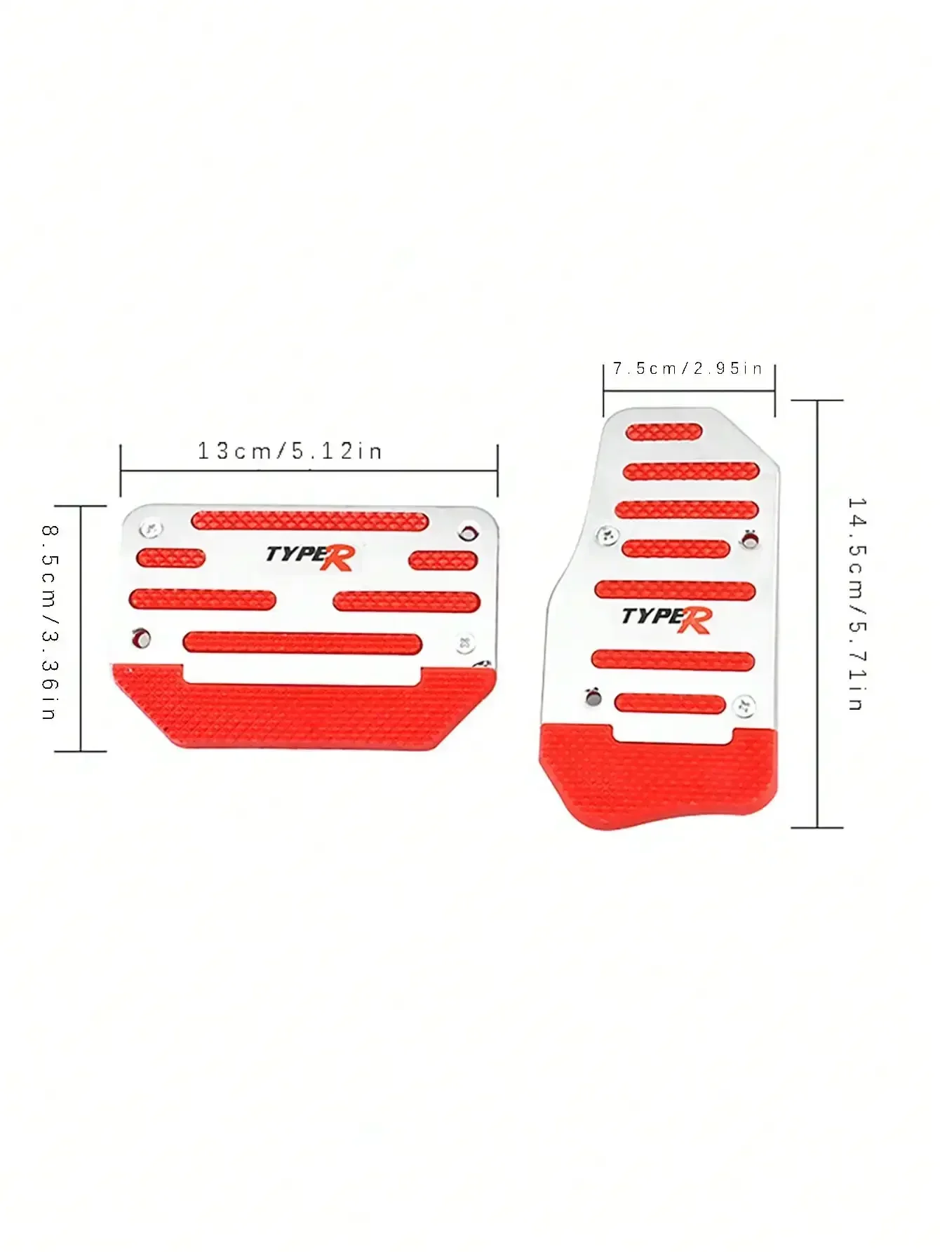 1pc 자동차 미끄럼 방지 풋 페달 자동 변속기 가속기 브레이크 페달 스트라이프 풋 페달 용 장식 플레이트