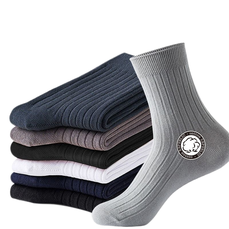 3-5Pairs Men's Classic Crew Socks -Breathable,Comfy, Casual- Suitable for All Seasons Outdoor - Great Gift for Men