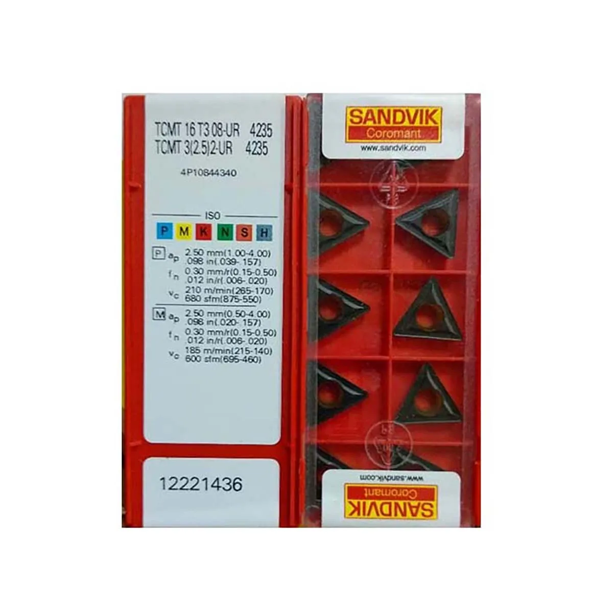 

Sandvik Coromant 100% Original TCMT TCMT16 TCMT16T308 UR 4235 Medium Finishing Carbide Turning Inserts TurningTools