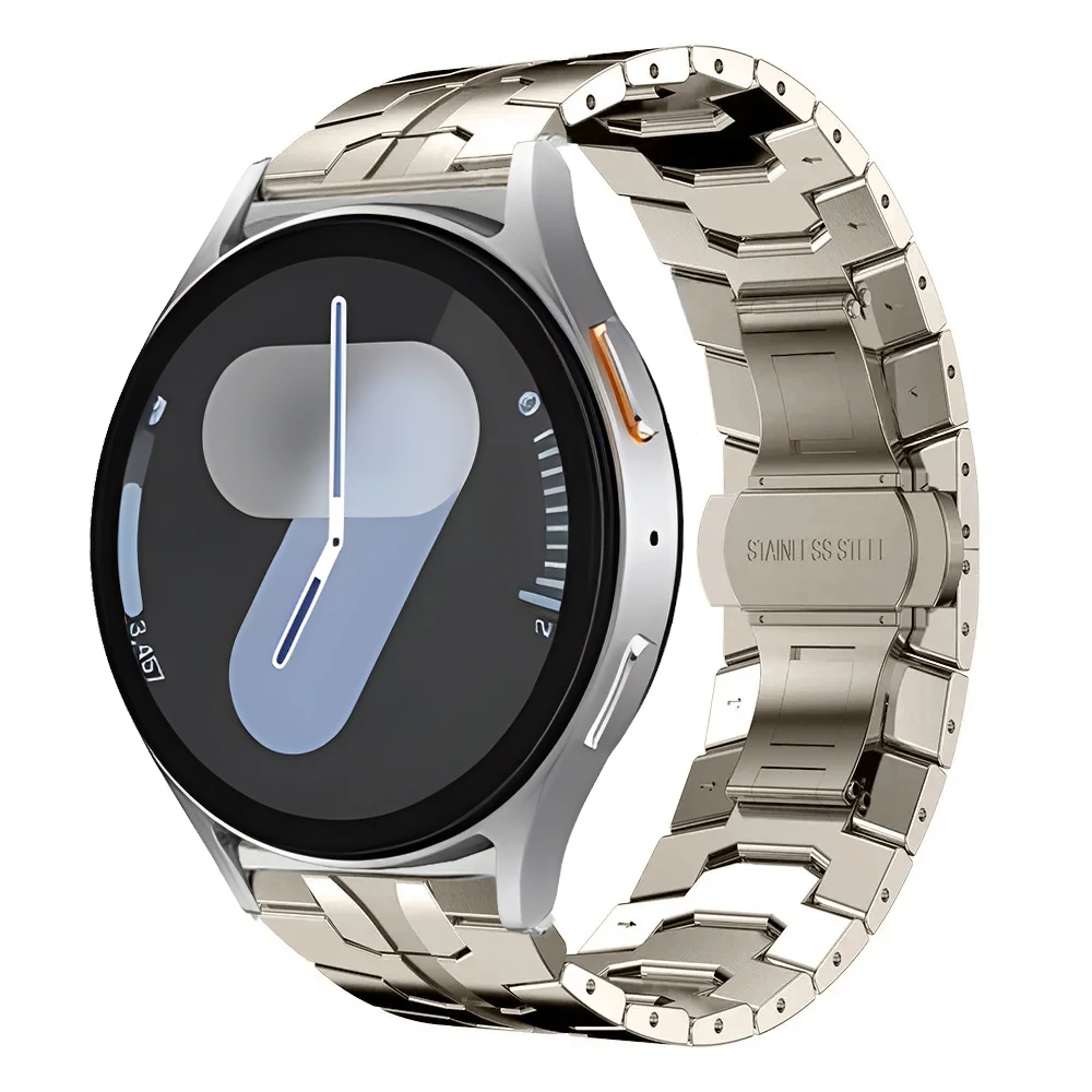 Elegant Stainless Steel Quick Fit Metal Strap, 20mm, No-Gap Design Business Bracelet
