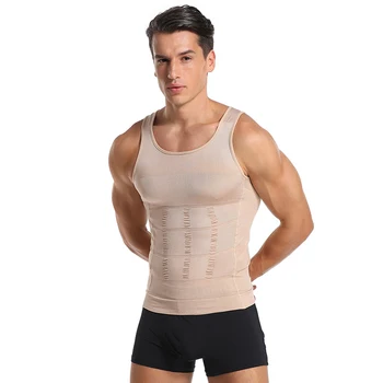 Men's Shapewear Slimming Body Corset Vest Shirt Compression Abdomen Tummy Belly Control Slim Waist Cincher Underwear Sports Vest 1