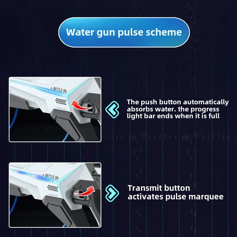 water guns water toy launcher Electric Water Guns for Adults Powerful Squirt Automatic Suction Water burst Blasters Summer Outdoor Beach Toy for boys Kid Gift