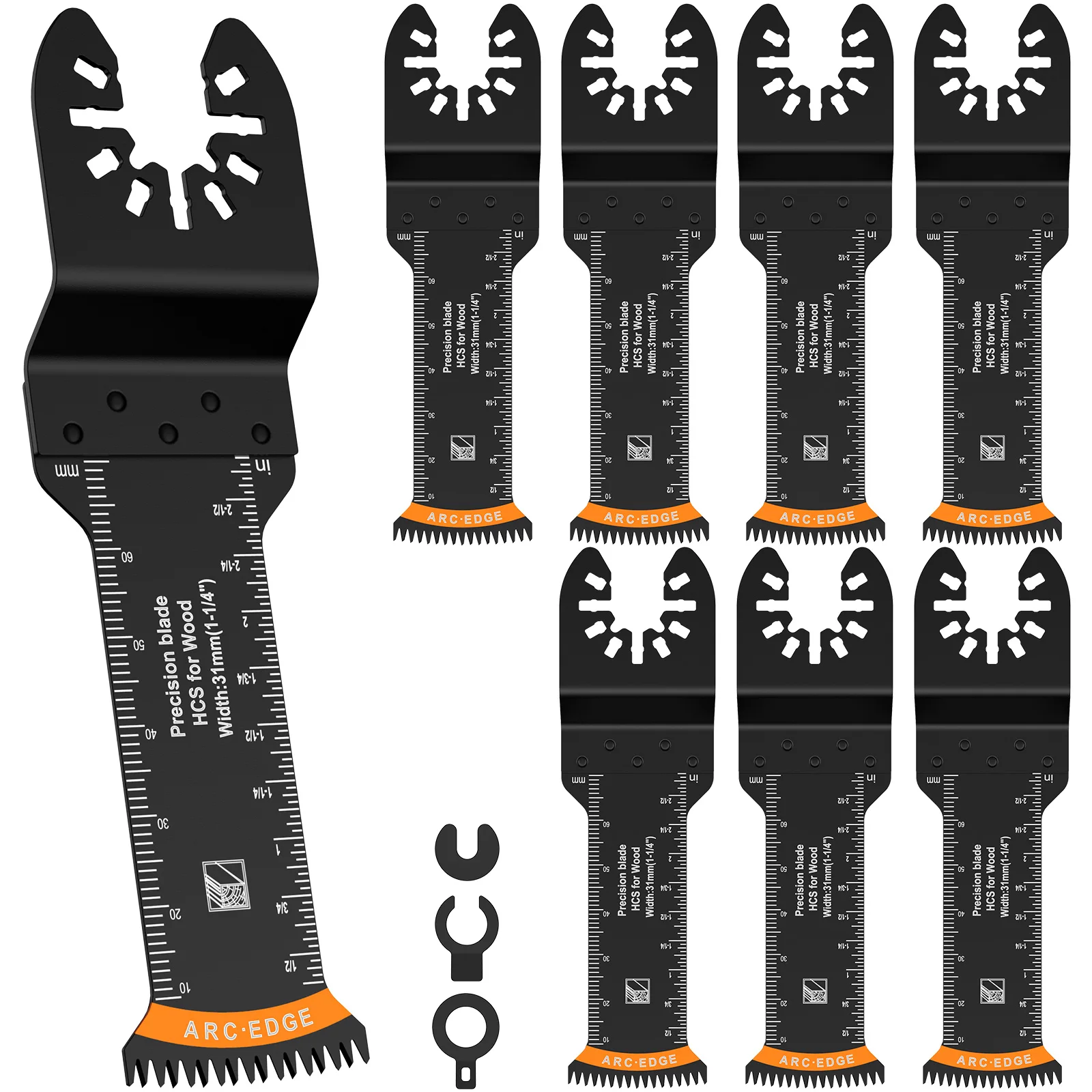 

New 8Pcs Japanese Tooth Oscillating Saw Blades High Carbon Steel Oscillating Multitool Blades Set Multifunctional Curved-Edge