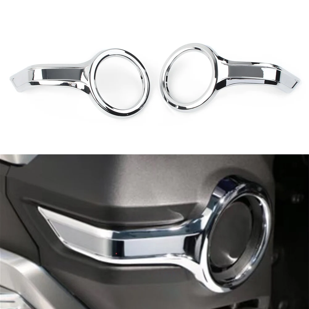 

GL1800 Motorcycle Fog Light Bezel Trim Rings Chrome ABS Decorate Cover For Honda Gold Wing GL 1800 2018 2019 2020