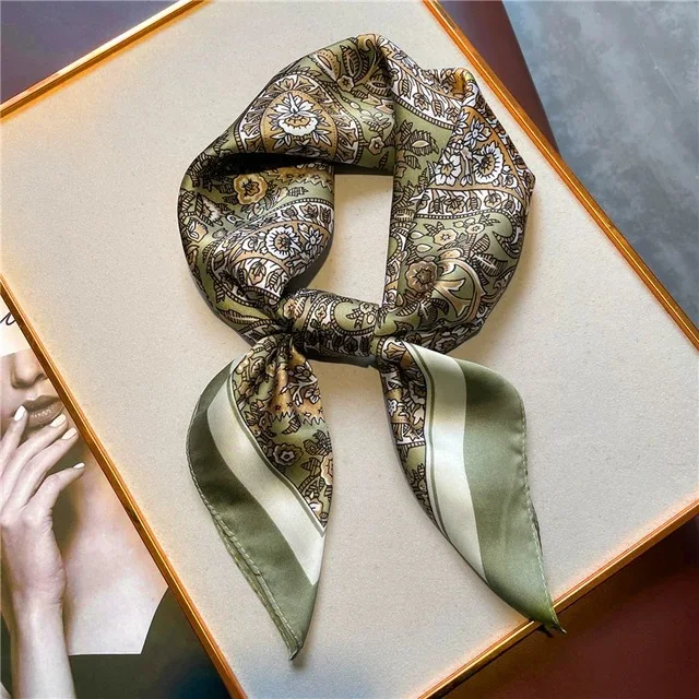 Women's Silk Scarf Luxury Silk Scarf Neckerchief Purse Scarves Square Designer Silk Scarf Ladies Headscarf SJ01 4
