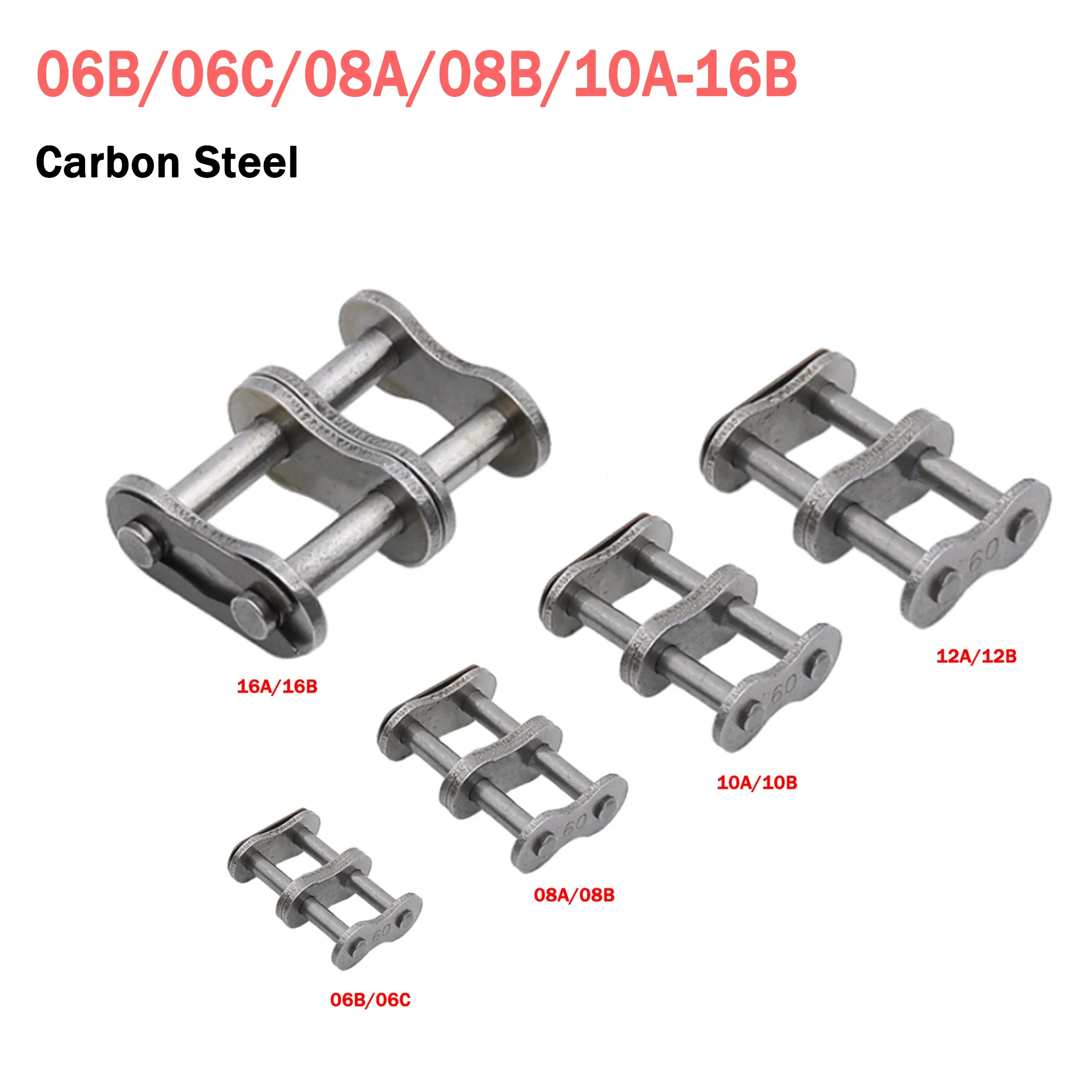 1Pcs Double Row Full Buckle Chain Buckle 06B/06C/08A/08B/10A/10B/12A/12B/16A/16B Industrial Chain Join