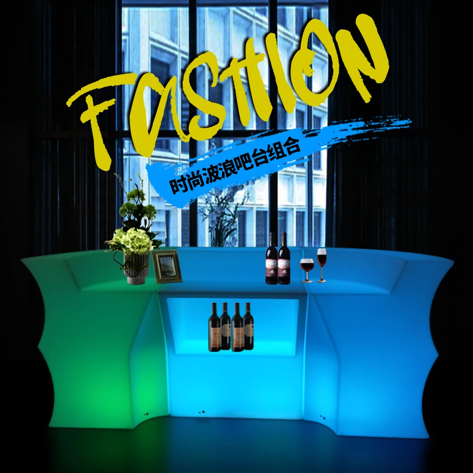 

Internet celebrity hotel, outdoor luminous bar counter, LED luminous furniture table, scattered bar table, DJ table,