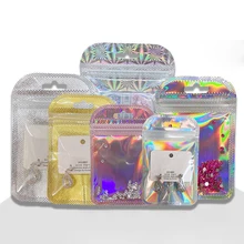 

50pcs Self Sealing OPP Bags with Hang Hole Thicken Transparent Frosted Plastic Packaging Pouch for DIY Jewelry Display Storage