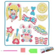  Kids DIY Diamond Painting Handmade Material Pack Cartoon Anime Stickers Decorations Educational Toys Paint by Number Gifts 